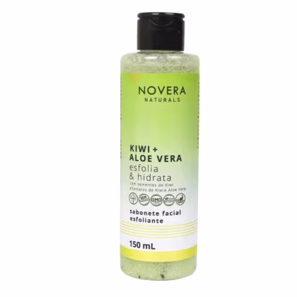 Imagem do produto Left Cosméticos Novera Naturals Kiwi + Aloe Vera - Sabonete Facial Esfoliante 150g