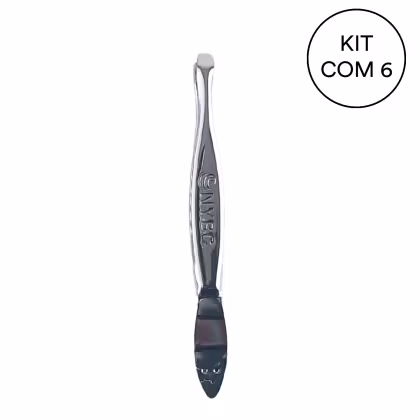 Imagem do produto Kit 6 Pinça Ponta Reta-Cartela Com 12 Pçs Aço Carbono NYBC