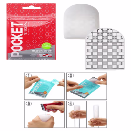 Imagem do produto Adão e Eva Tenga Pocket Block Edge - Masturbador Masculino Descartável