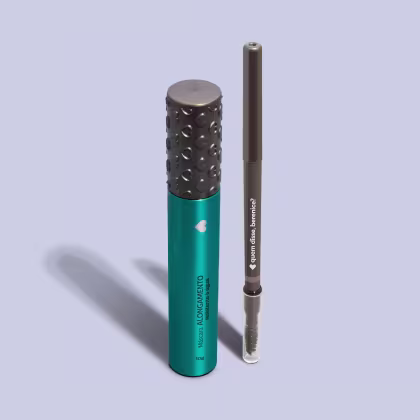 Kit Máscara de Cílios Alongamento Resistente à água + Lapiseira Sobrancelha Clarete