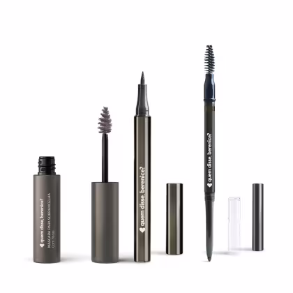 Combo Escurete: Lapiseira para Sobrancelha 350mg + Máscara para Sobrancelhas com Fibras 3,5g + Caneta Sobrancelha 1ml