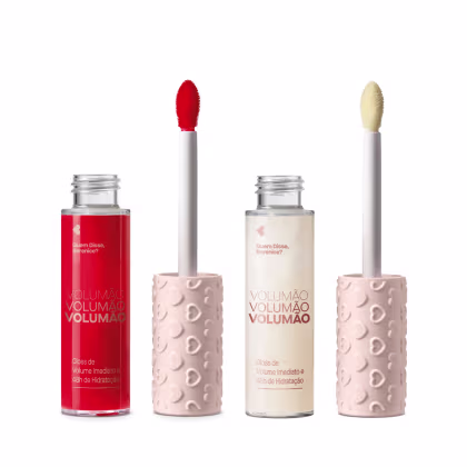 Imagem do produto Combo Gloss Volumão Quem Disse, Berenice?: Gloss Labial Incolor 9,5 ml + Gloss Labial Vermelho 9,5ml