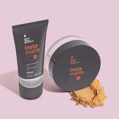 Imagem do produto Combo Instamatte: Primer Facial Líquido 20ml + Pó Solto Translúcido Amarelê 10g