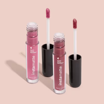 Imagem do produto Combo Instamatte: Batom Líquido Bege Castanheli 4ml + Batom Líquido Rosa Roseirali 4ml