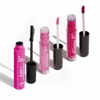 Imagem do produto Combo Dos Sonhos: Máscara Para Cílios 10g + Batom Líquido Rosite 4ml + Gloss Labial Rosadex 4ml