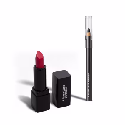 Imagem do produto Combo Mini Make Clássica: Batom Vermelho 1,6g + Lápis de Olhos Preto 600mg