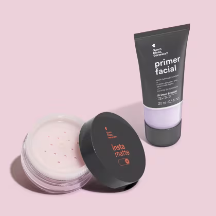 Combo Primer Facial Líquido 20ml + Pó Facial Solto Translúcido Roselelê Instamatte 10g