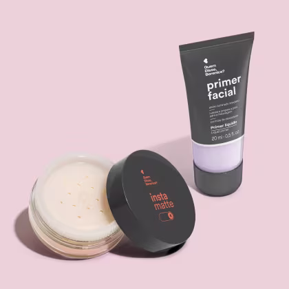 Combo Primer Facial Líquido 20ml + Pó Facial Solto Translúcido Amarelê Instamatte 10g