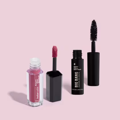 Imagem do produto Combo Mini: Máscara de Cílios Big Bang Explosão Volume 5g + Batom Líquido 0,8ml