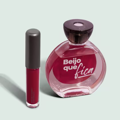 Imagem do produto Combo Beijo que Fica: Desodorante Colônia 75ml + Batom Líquido Vermelho SuperMate 4ml