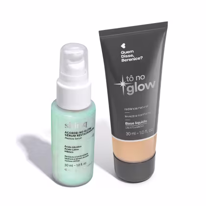 Imagem do produto Combo Base Líquida Tô no Glow Cor 190N 30ml + Sérum Facial Restaurador Acordei no Glow 30ml
