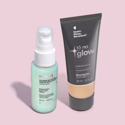 Imagem do produto Combo Base Líquida Tô no Glow Cor 190N 30ml + Sérum Facial Restaurador Acordei no Glow 30ml