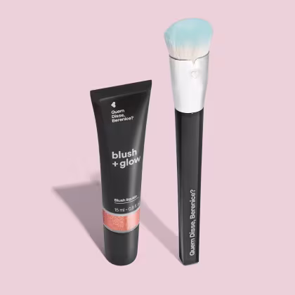 Imagem do produto Combo Blush Líquido Rosa Rosadourex 15 ml + Pincel Super Denso