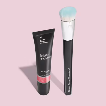 Imagem do produto Combo Blush Líquido Rosa Rosalix 15 ml + Pincel Super Denso