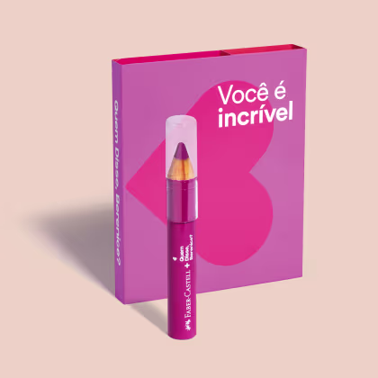 Imagem do produto Combo Presente: Lápis Jumbo 3 em 1 Rosa 1,2g + Cartão Presenteável