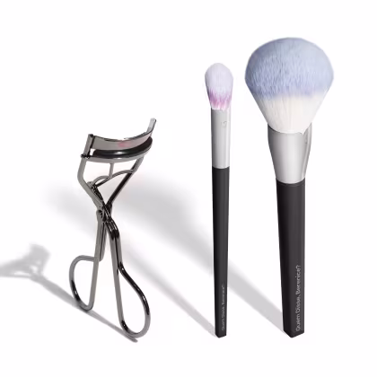 Imagem do produto Combo Acessórios para Make: Pincel Pó + Pincel Corretivo + Curvador Cílios