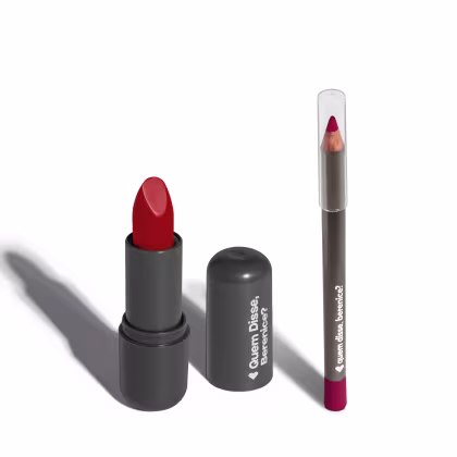 Imagem do produto Combo Batom Vermelho Efeito Mate 3,8g + Lapiseira de Contorno Labial Vermelho 1,1g