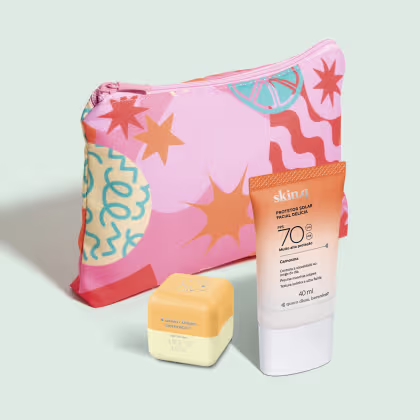 Imagem do produto Combo Verão Starter Pack: Protetor Solar Facial Sem Cor FPS 70 40ml + Hidratante Labial 6,2g + Nécessaire