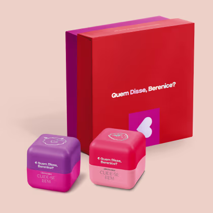Imagem do produto Combo Presente Balm Labial Cuide-se Bem Feira: Amoruda 6,2g + Framboesa 6,2g + Caixa de Presente