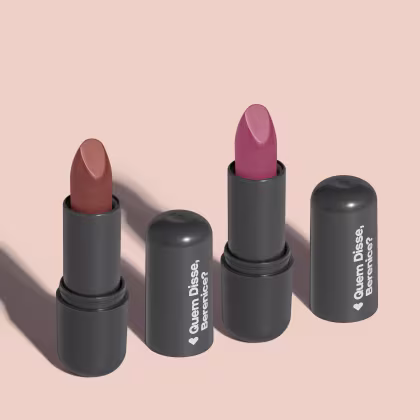 Imagem do produto Combo Batom Efeito mate: Nude Marrom 3,8g +  Rosa 3,8g