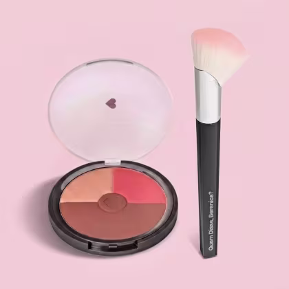 Imagem do produto Combo Multiefeitos: Pó Compacto Facial Napolitano 18g + Pincel De Maquiagem