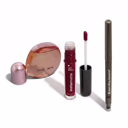 Imagem do produto Combo Eau de Parfum Desobediente 100ml + Batom Líquido Cerejali 4ml + Lápis de Olhos Marrô 1,2g