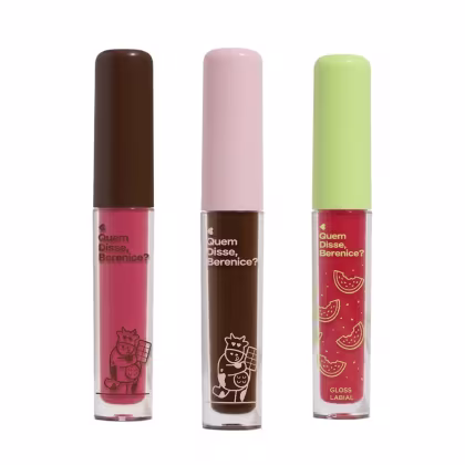 Imagem do produto Combo Gloss Labial Rosa Deleite Chocolatudo 4ml + Gloss Labial Marrom Deleite Chocolatudo 4ml + Gloss Labial Melancia 4ml