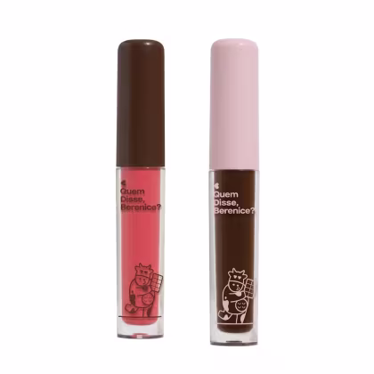 Imagem do produto Combo Deleite Chocolatudo: Gloss Brilho Labial Rosa 4ml + Gloss Brilho Labial Marrom 4ml
