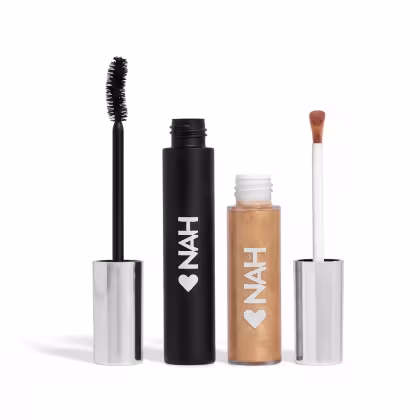 Imagem do produto Combo By Nah Cardoso: Máscara De Cílios Preta 10g + Iluminador Líquido Dourado 11ml
