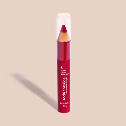 Imagem do produto Lápis Multifuncional 3 Em 1 Vermelho Coração Toda Colorida 1,2g