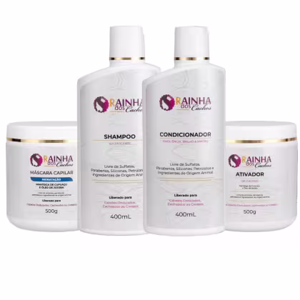 Imagem do produto Kit com 4 produtos Rainha dos Cachos