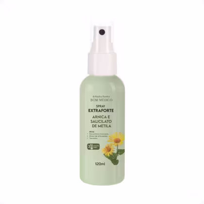 Spray Corporal Abelha Rainha Bom Médico Arnica e Salicilato de Metila Extraforte, 120ml.