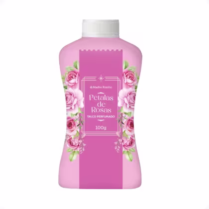 Talco Perfumado Abelha Rainha Pétalas de Rosas, 100g.