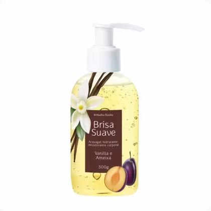 Loção Hidratante Corporal Abelha Rainha Brisa Suave Acquagel Vanilla e Ameixa, 300g.