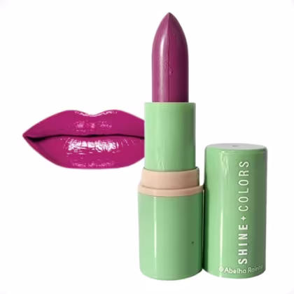 Imagem do produto Batom Brilho e Sabor Chiclete Gostinho de Frutas Shine Colors Abelha Rainha 3,7g REF 6663