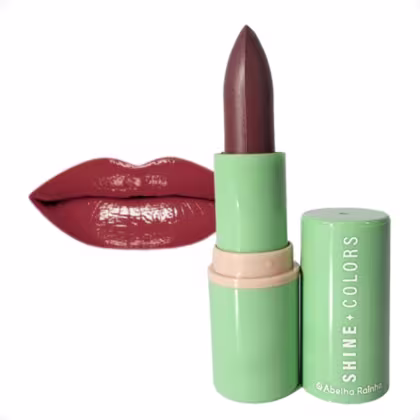Imagem do produto Batom Com Brilho e Sabor Chocolate Shine Colors Abelha Rainha REF 6665
