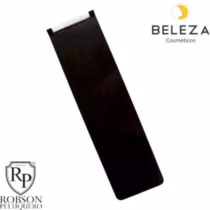 Acessório de Cabeleireiro Robson Peluquero Plaquete Lisa Preta, 1 unidade.