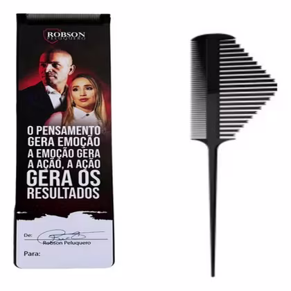 Imagem do produto Kit Plaquete Penquete + Pente Funil Robson Peluquero Preto