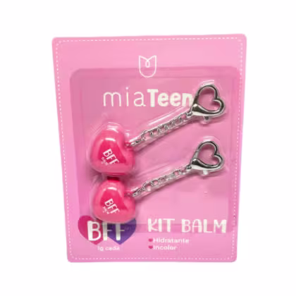 Imagem do produto Kit Balm BFF com 2 chaveiros - Mia Make - Rosa