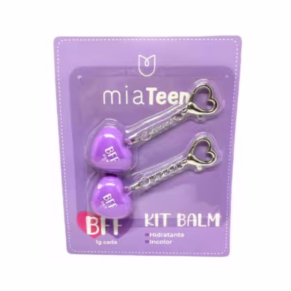 Imagem do produto Kit Balm BFF com 2 chaveiros - Mia Make - Roxo
