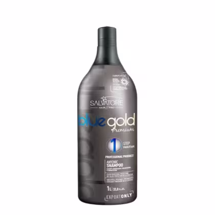 Imagem do produto Salvatore  Anti-Residuos Blue Gold Premium  Shampoo 1L - Passo 1