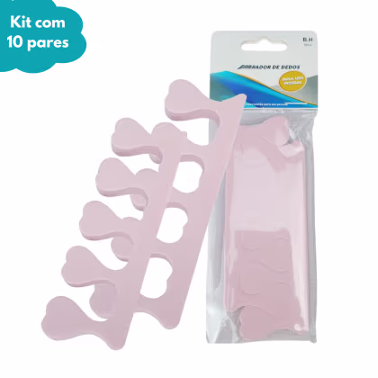 Imagem do produto Kit Com 20 Separadores De Dedos Rosa Em EVA Macio NYBC