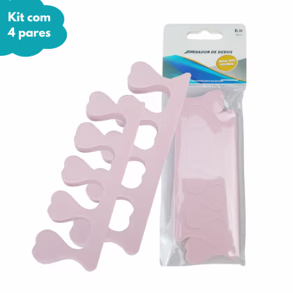 Imagem do produto Kit Com 8 Separadores De Dedos Rosa Em EVA Macio NYBC