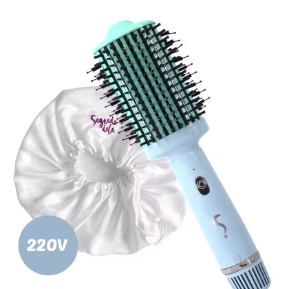 Imagem do produto Kit Escova Secadora + Pente Alisador Isabella 220V + Touca