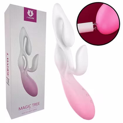 Imagem do produto Vibrador de Ponto G e Clitóris 3 em 1 Magic Tree S-Hande em Silicone Líquido com Controle USB