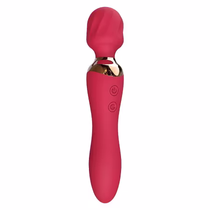 Imagem do produto Vibrador Varinha Mágica Sagan Flexível com Dupla Vibração e Aquecimento USB Cor Vermelho