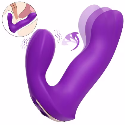 Imagem do produto Vibrador de Ponto G e Clitóris S-Hande Qiyana com Movimento Mecânico Vem Cá USB Cor Roxo