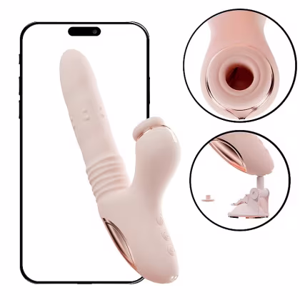 Imagem do produto Vibrador de Ponto G e Clitóris Rotativo Vai e Vem Pulsação com Aquecimento Galaku App Recarregável