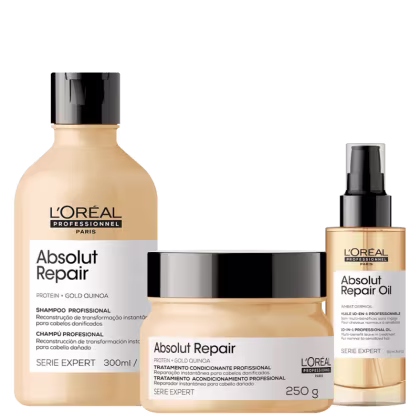 Imagem do produto Kit L'Oréal Professionnel Serie Expert Absolut Repair Gold Quinoa Tripla Ação (3 Produtos)