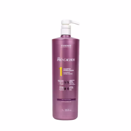 Imagem do produto Shampoo Profissional Pró Cachos 1L Essendy Cabelos Cacheados e Crespos